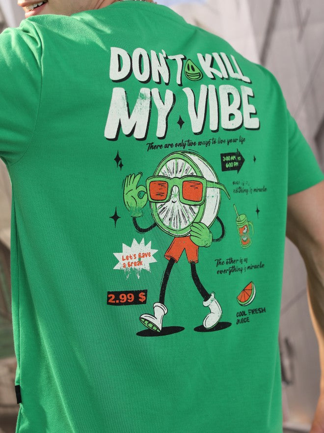 Highlander Men Green Printed Round Neck T-Shirt - Green - Image 5