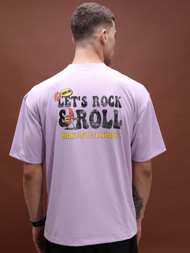 Highlander Unisex Lavender Printed Oversized Fit T-Shirt - Lavender - Image 3