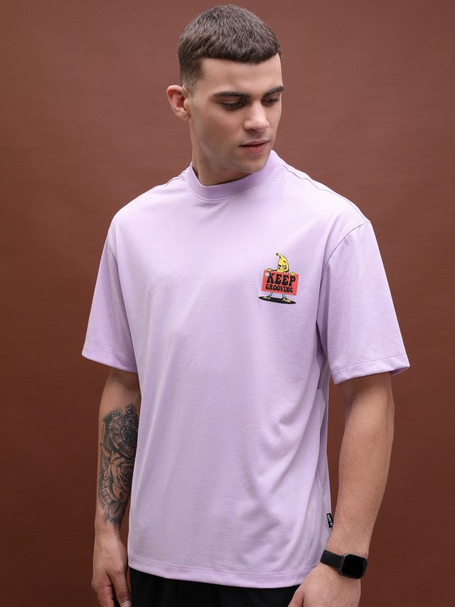 Highlander Unisex Lavender Printed Oversized Fit T-Shirt - Lavender - Image 4