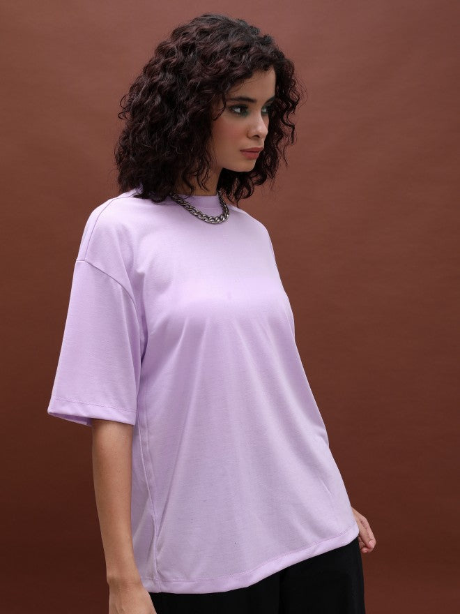Highlander Unisex Lavender Printed Oversized Fit T-Shirt - Lavender - Image 6
