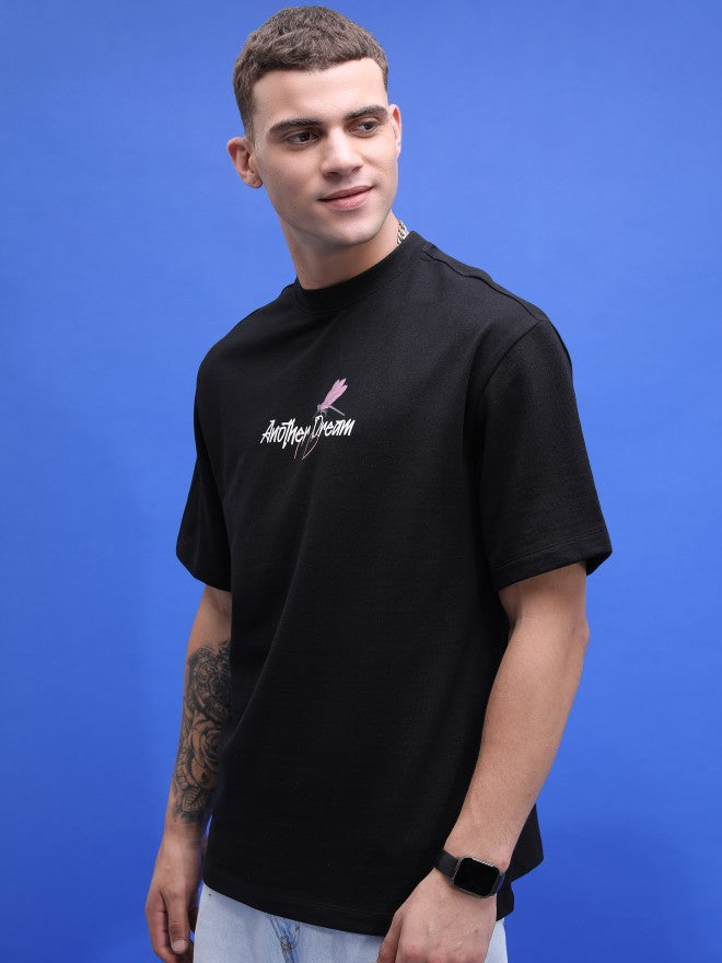 Highlander Unisex Black Printed Oversized Fit T-Shirt - Black - Image 4