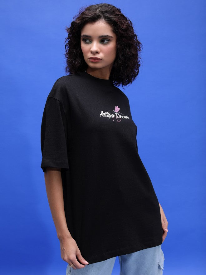 Highlander Unisex Black Printed Oversized Fit T-Shirt - Black - Image 6