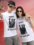 Highlander Unisex White Printed Oversized Fit T-Shirt - White - Image 1