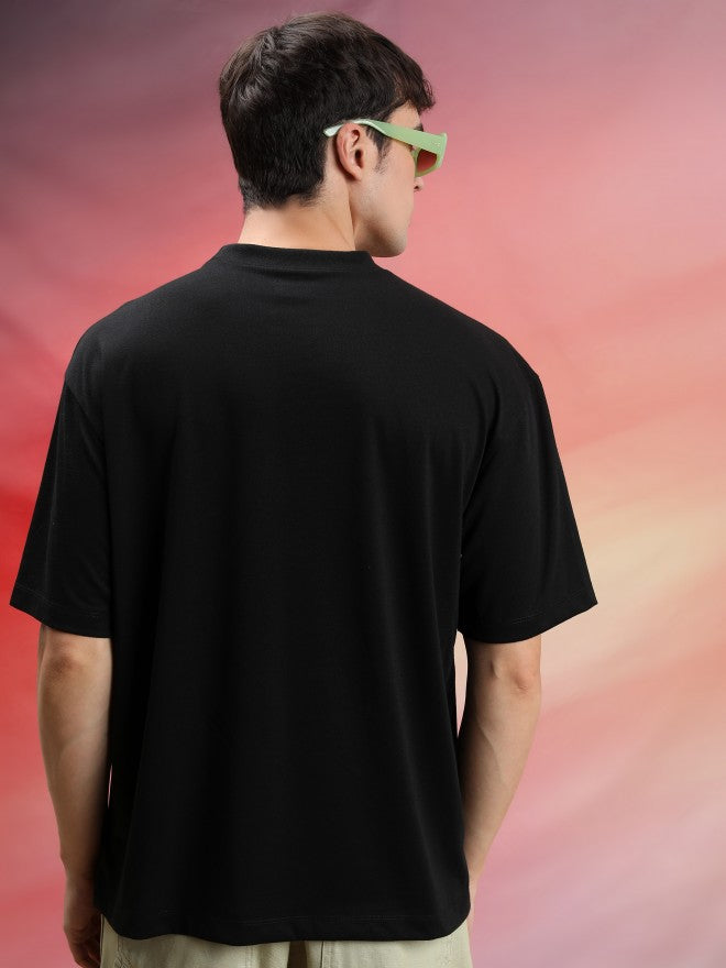 Highlander Unisex Black Printed Oversized Fit T-Shirt - Black - Image 3