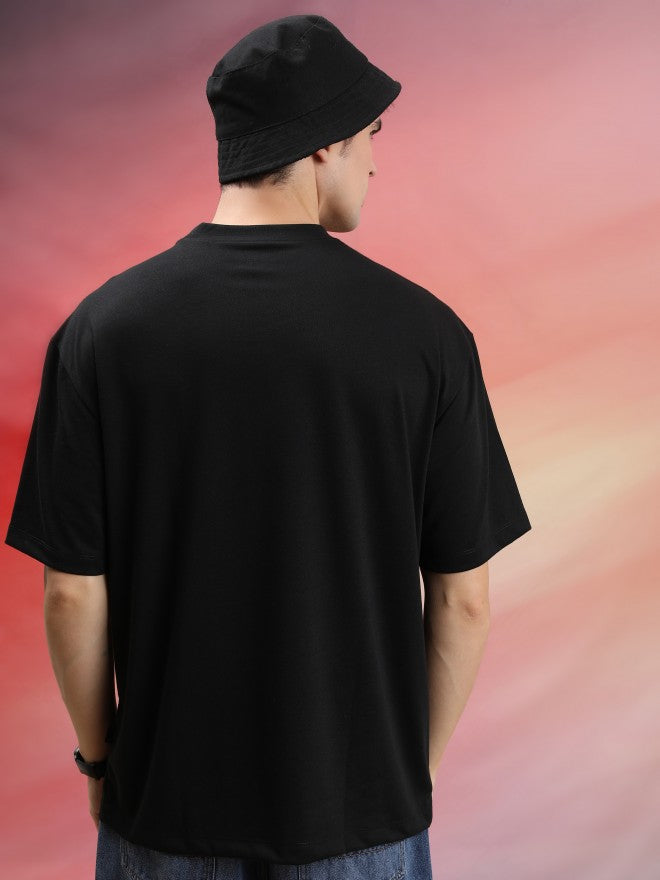 Highlander Unisex Black Printed Oversized Fit T-Shirt - Black - Image 3