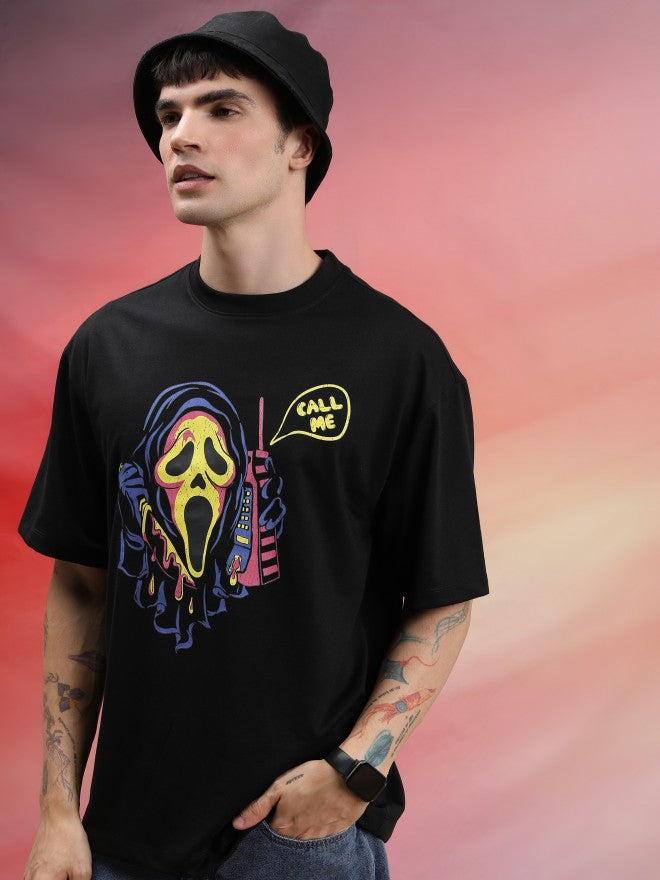 Highlander Unisex Black Printed Oversized Fit T-Shirt - Black - Image 4
