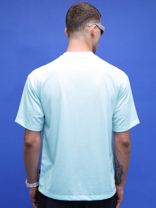 Highlander Unisex Light Blue Printed Oversized Fit T-Shirt - Blue - Image 3