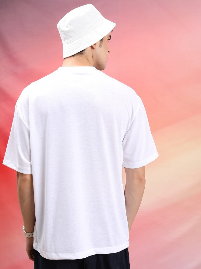 Highlander Unisex White Printed Oversized Fit T-Shirt - White - Image 3