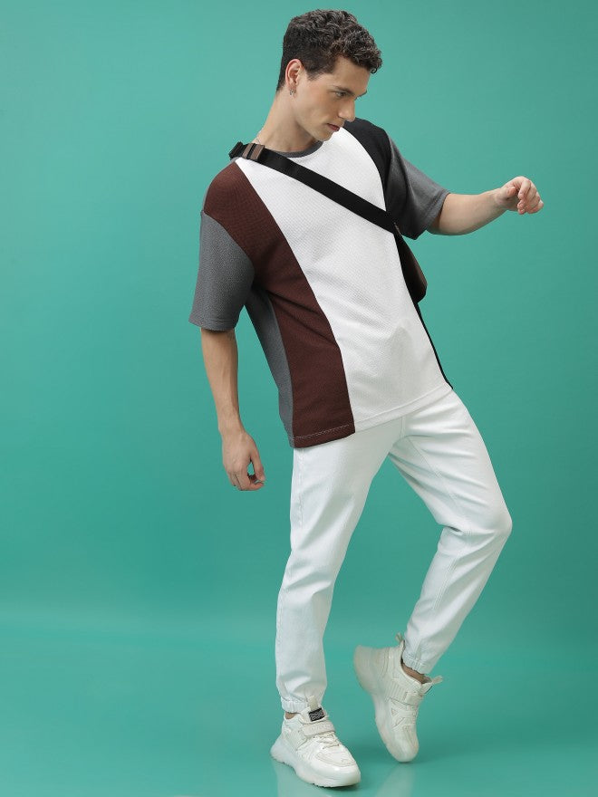 Highlander Men Multi Colourblocked Oversized Fit T-Shirt - Multi - Image 2