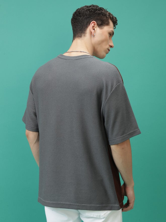Highlander Men Multi Colourblocked Oversized Fit T-Shirt - Multi - Image 3