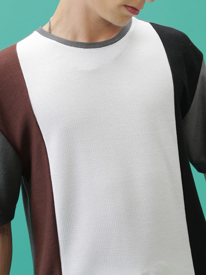 Highlander Men Multi Colourblocked Oversized Fit T-Shirt - Multi - Image 5