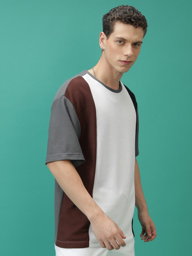 Highlander Men Multi Colourblocked Oversized Fit T-Shirt - Multi - Image 6