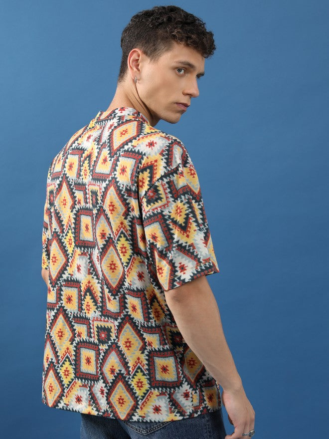 Highlander Unisex Multi Printed Oversized Fit T-Shirt - Multi - Image 3
