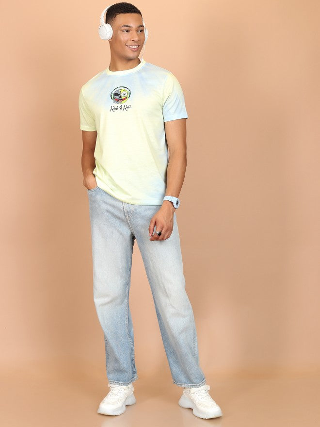 Highlander Men Multi Printed Slim Fit T-Shirt - Yellow - Image 2