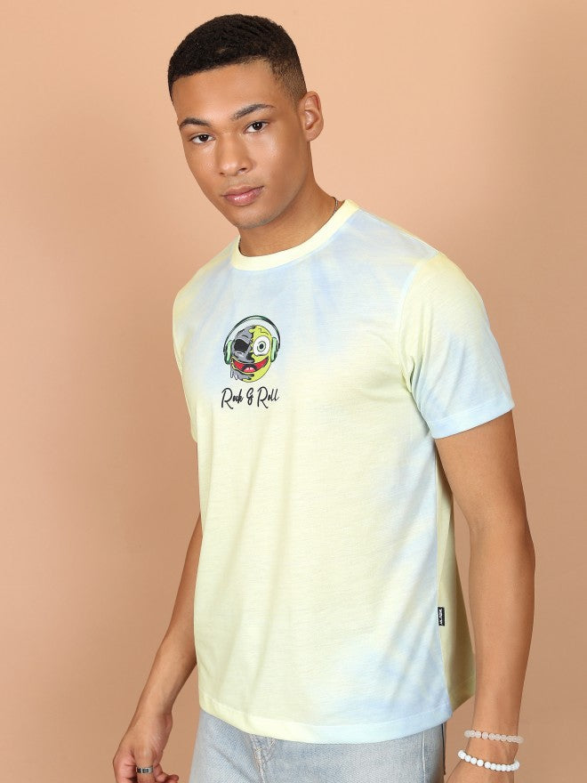 Highlander Men Multi Printed Slim Fit T-Shirt - Yellow - Image 4