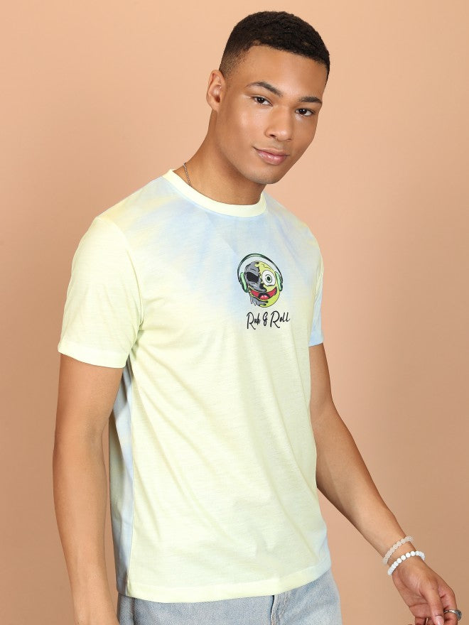 Highlander Men Multi Printed Slim Fit T-Shirt - Yellow - Image 6