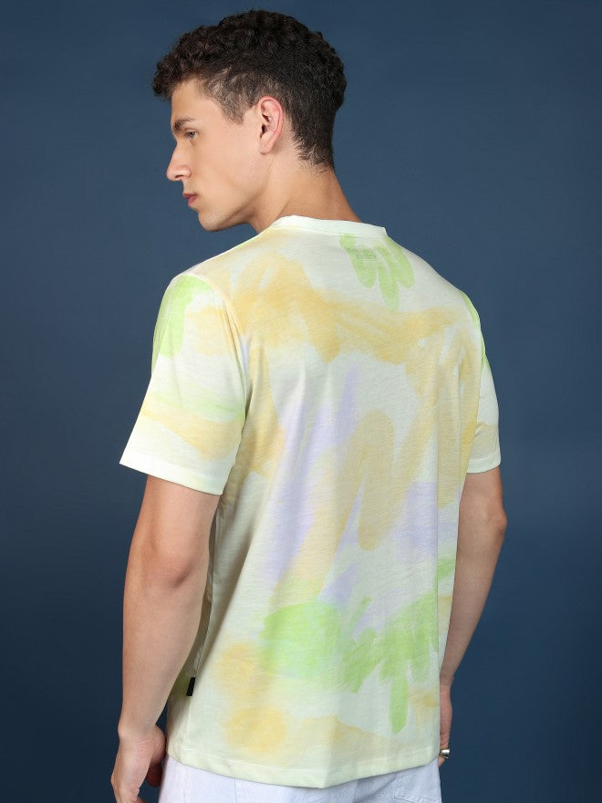 Highlander Unisex Multi Printed Slim Fit T-Shirt - Cream - Image 3