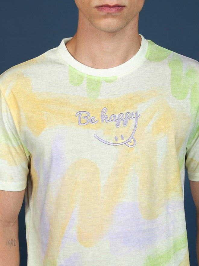 Highlander Unisex Multi Printed Slim Fit T-Shirt - Cream - Image 5