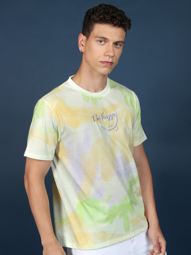 Highlander Unisex Multi Printed Slim Fit T-Shirt - Cream - Image 6