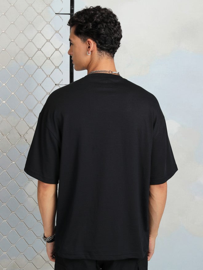 Highlander Men Black Printed Round Neck T-Shirt - Black - Image 3