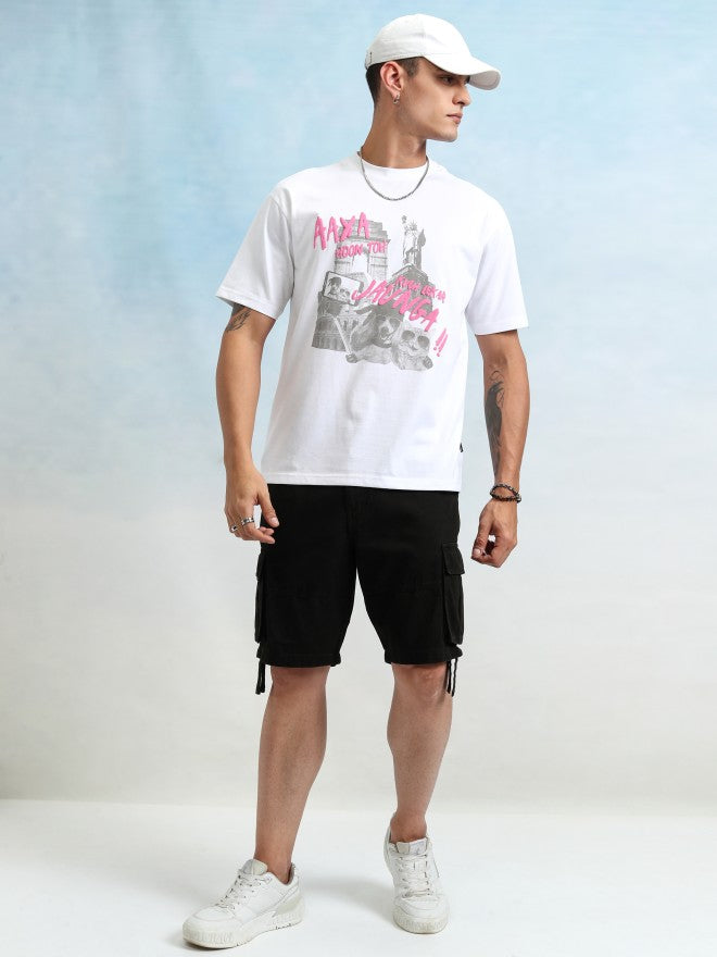 Highlander Men White Printed Relaxed Fit T-Shirt - White - Image 2