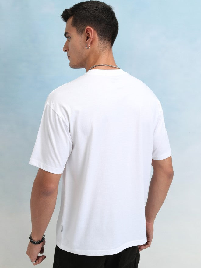 Highlander Men White Printed Relaxed Fit T-Shirt - White - Image 3