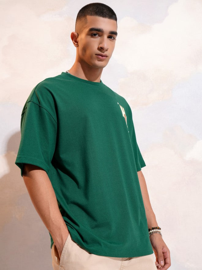 Highlander Men Green Printed Round Neck T-Shirt - Green - Image 6
