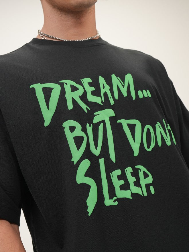 Highlander Men Black Printed Oversized Fit Round Neck T-Shirt - Black - Image 5