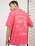 Highlander Men Rose Printed Round Neck T-Shirt - Rose - Image 1