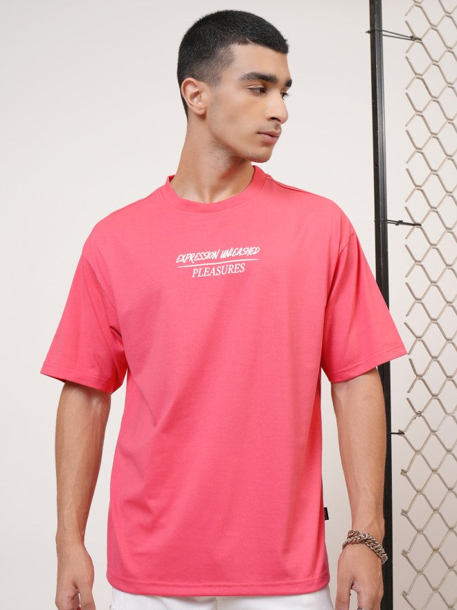 Highlander Men Rose Printed Round Neck T-Shirt - Rose - Image 3