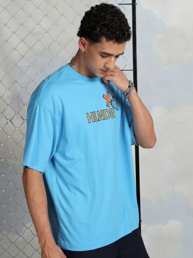Highlander Men Turquoise Printed Round Neck T-Shirt - Turquoise - Image 6