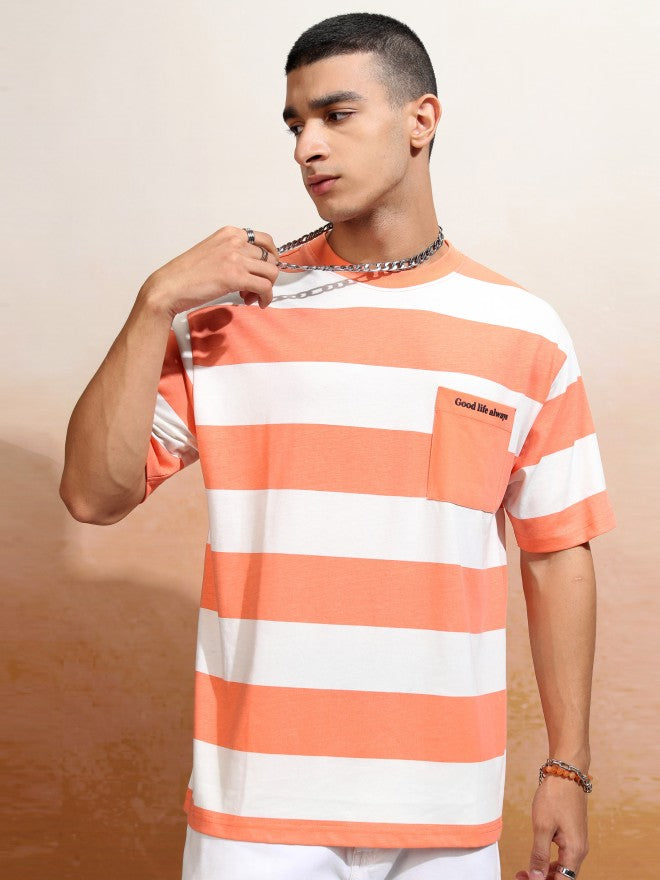 Highlander Men Off White Printed Round Neck Relaxed Fit T-Shirt - Off White - Image 3