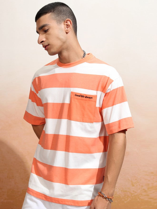 Highlander Men Off White Printed Round Neck Relaxed Fit T-Shirt - Off White - Image 4