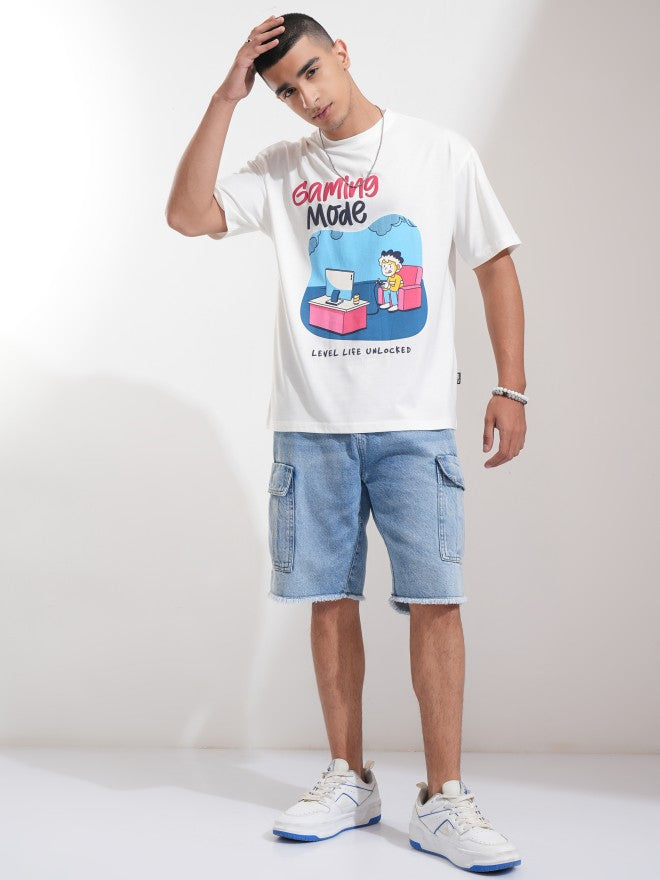 Highlander Men Off White Printed Relaxed Fit T-Shirt - Off White - Image 2