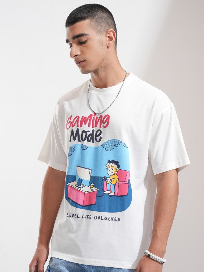 Highlander Men Off White Printed Relaxed Fit T-Shirt - Off White - Image 4