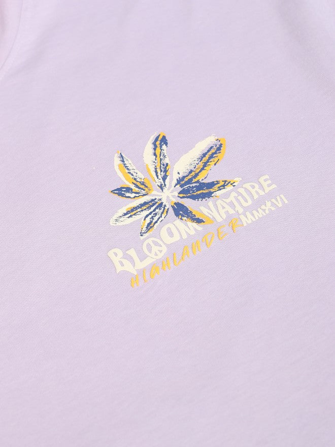 Highlander Men Mauve Printed Round Neck Relaxed Fit T-Shirt - Mauve - Image 8