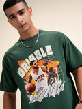 Highlander Men Green Printed Relaxed Fit T-Shirt - Green - Image 1