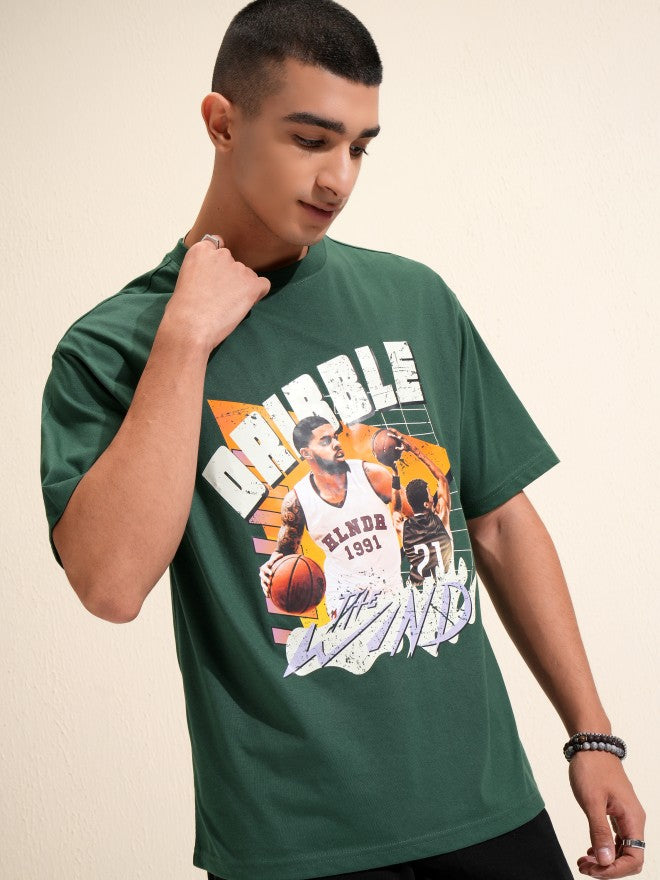 Highlander Men Green Printed Relaxed Fit T-Shirt - Green - Image 6