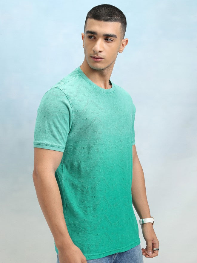 Highlander Men Green Round Neck Casual Tshirt - Green - Image 6
