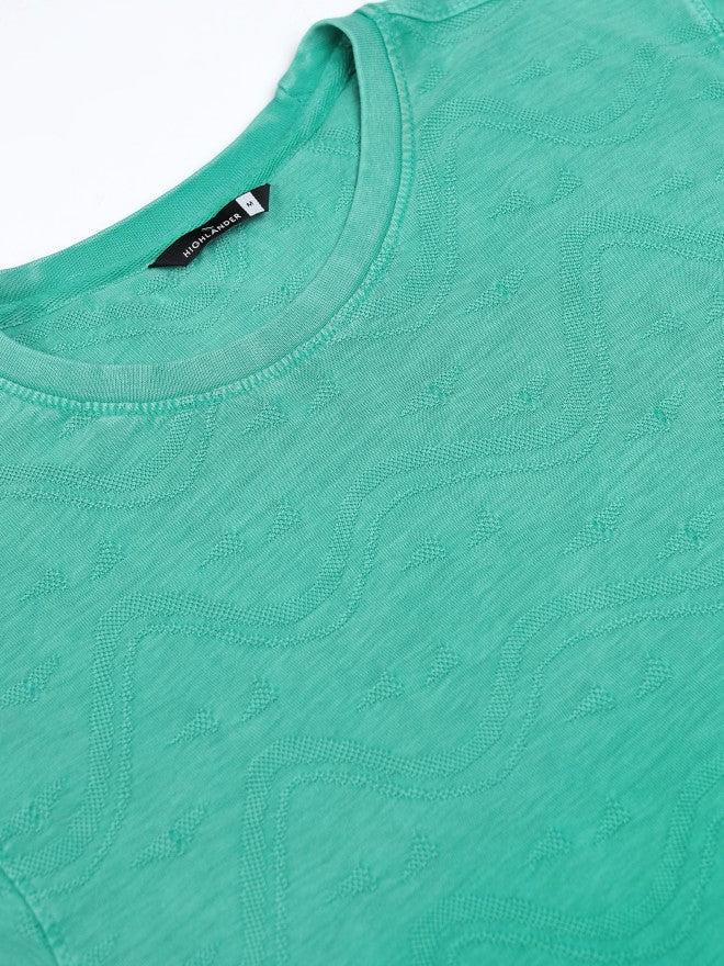 Highlander Men Green Round Neck Casual Tshirt - Green - Image 8