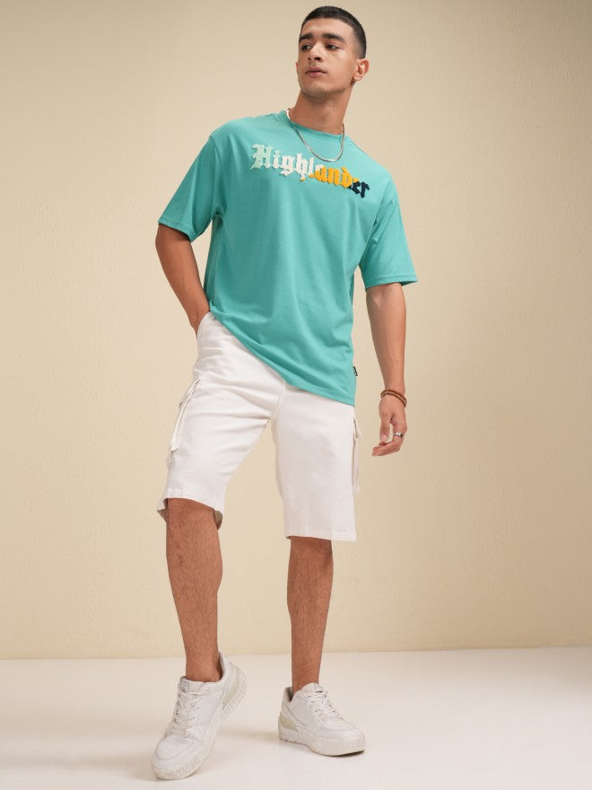 Highlander Men Sage Printed Round Neck Relaxed Fit T-Shirt - Sage - Image 2