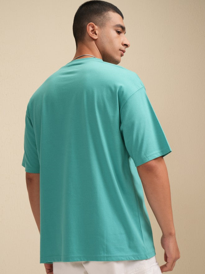 Highlander Men Sage Printed Round Neck Relaxed Fit T-Shirt - Sage - Image 3