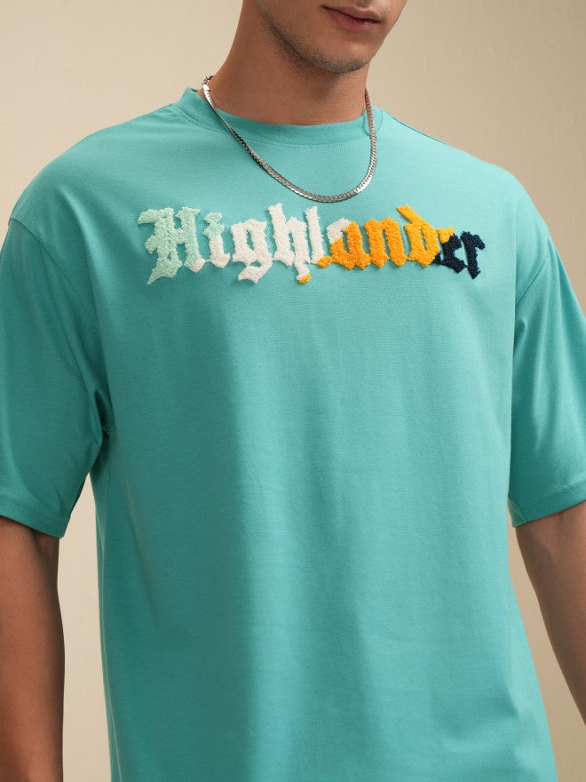 Highlander Men Sage Printed Round Neck Relaxed Fit T-Shirt - Sage - Image 5