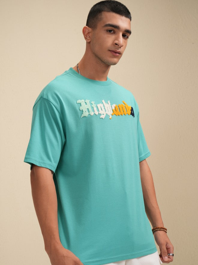 Highlander Men Sage Printed Round Neck Relaxed Fit T-Shirt - Sage - Image 6