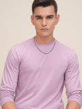 Highlander Men Mauve Self Design Relaxed Fit T-Shirt - Mauve - Image 1