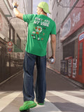 Highlander Men Green Printed Round Neck Relaxed Fit T-Shirt - Green - Image 1