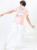 Highlander Men Pink Printed Round Neck Slim Fit T-Shirt - Pink - Image 1