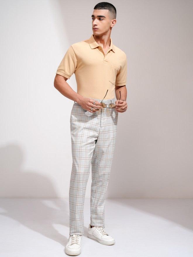 Highlander Men Beige Solid Polo Collar T-Shirt - Beige - Image 2