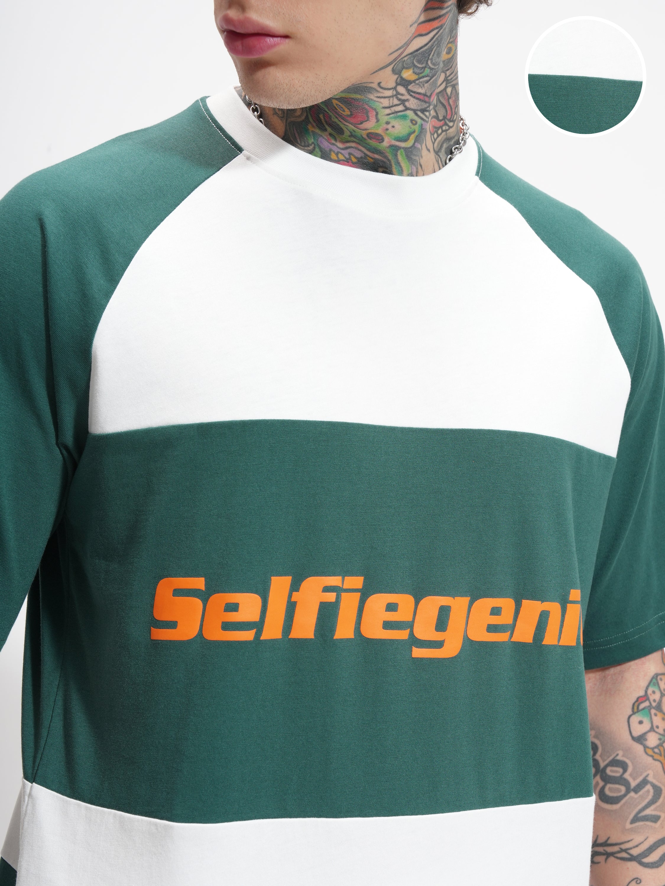 Highlander Men White Printed Round Neck Oversized Fit T-Shirt - White - Image 5