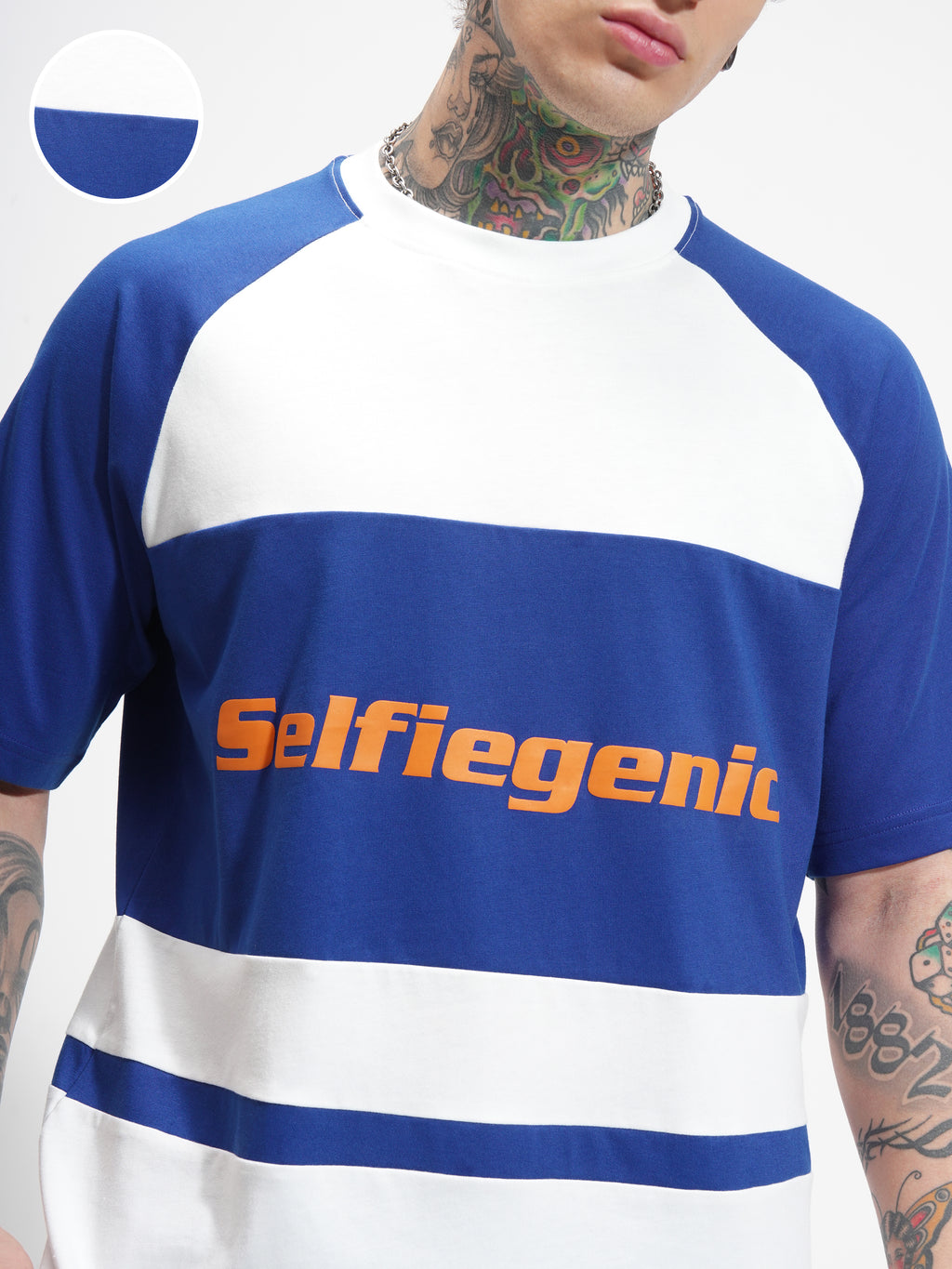 Highlander Men White Printed Round Neck Oversized Fit T-Shirt - White - Image 5